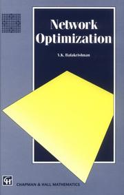 Cover of Network optimization by V. K. Balakrishnan