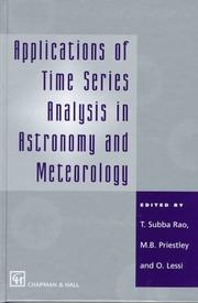 Front cover of Applications of time series analysis in astronomy and meteorology by T. Subba Rao