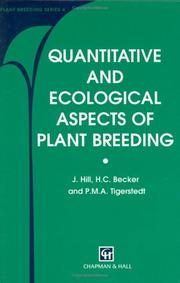 Front cover of Quantitative and ecological aspects of plant breeding by J. Hill