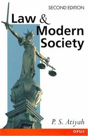 Cover of Law and modern society by P. S. Atiyah