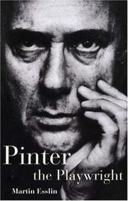 Cover of Pinter, the playwright by Martin Esslin
