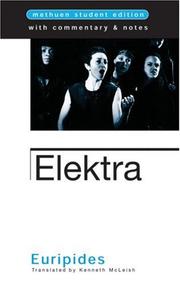 Cover of Elektra by Euripides
