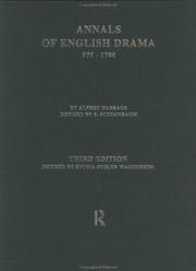 Cover of Annals of English drama, 975-1700 by Alfred Harbage