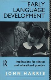 Cover of Early language development by Harris, John