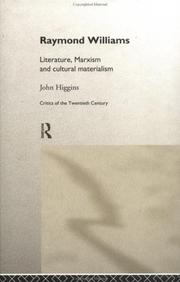 Cover of Raymond Williams by Higgins, John
