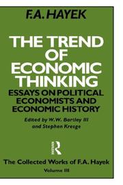Cover of The Trend of Economic Thinking by Friedrich A. von Hayek