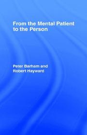 Cover of From the mental patient to the person by Peter Barham
