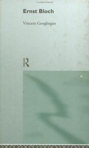 Cover of Ernst Bloch by Vincent Geoghegan