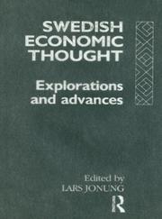 Cover of Swedish economic thought by Lars Jonung