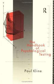 Front cover of Handbook of Psychological Testing by Paul Kline