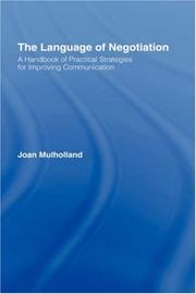 Front cover of The language of negotiation by Joan Mulholland