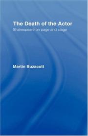 Front cover of The death of the actor by Martin Buzacott