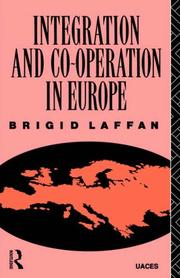 Cover of Integration and co-operation in Europe by Brigid Laffan