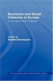 Front cover of Economic and social cohesion in Europe by Achille Hannequart