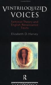 Front cover of Ventriloquized voices by Elizabeth D. Harvey