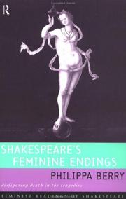 Cover of Shakespeare's feminine endings by Philippa Berry