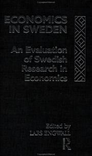 Front cover of Economics in Sweden by Lars Engwall