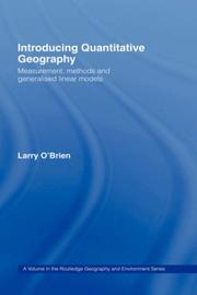 Cover of Introducing quantitative geography by Larry O'Brien