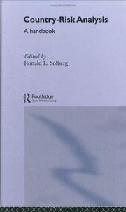 Cover of Country Risk Analysis by Ronald Solberg