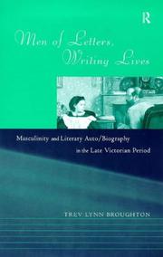 Cover of Men of letters, writing lives by Trev Lynn Broughton