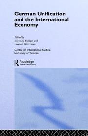 Front cover of German Unification and the International Economy by Bernhard Heitger