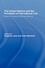 Cover of United Nations & Principles by Warbrick