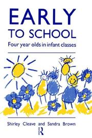 Cover of Early to School (NFER-Nelson) by Sandra M. Brown