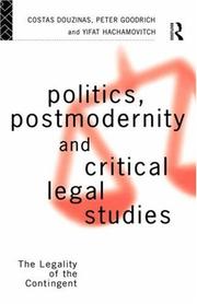 Front cover of Politics, Postmodernity and Critical Legal Studies by C. Douzinas