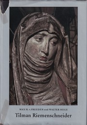 Front cover of Tilman Riemenschneider by Max H. von Freeden