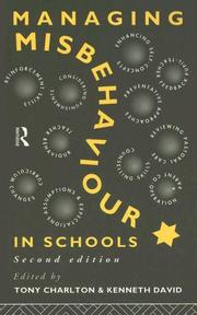 Cover of Managing misbehaviour in schools by Tony Charlton