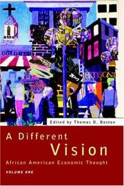 Cover of A Different Vision by Thomas D. Boston