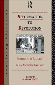 Cover of Reformation to revolution by Margo Todd