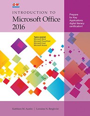 Front cover of Introduction to Microsoft Office 2016 by Kathleen M. Austin