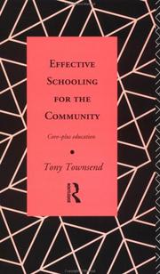 Cover of Effective schooling for the community by Tony Townsend
