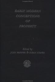 Front cover of Early Modern Conceptions of Property by John Brewer
