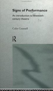 Front cover of Signs of performance by Colin Counsell