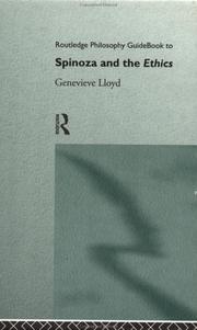 Front cover of Routledge philosophy guidebook to Spinoza and The ethics by Genevieve Lloyd