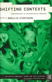 Cover of Shifting contexts by Marilyn Strathern