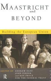 Cover of Maastricht and beyond by Andrew Duff