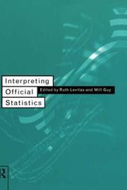 Cover of Interpreting official statistics by Ruth Levitas