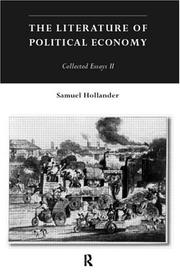 Front cover of The Literature of the Political Economy by Samue Hollander