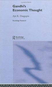 Cover of Gandhi's economic thought by Ajit Kumar Dasgupta