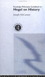 Front cover of Hegel on history by Joe McCarney