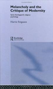 Cover of Melancholy and The Critique of Modernity by Harvie Ferguson
