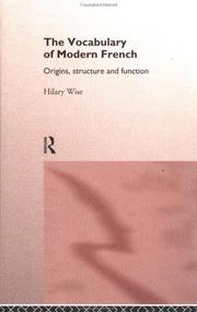Front cover of Vocabulary of modern French by Hilary Wise