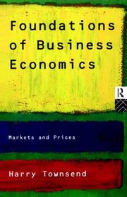 Front cover of Foundations of business economics by Harry Townsend
