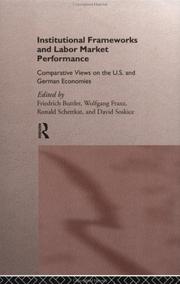 Cover of Institutional frameworks and labor market performance by Friedrich Buttler