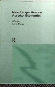 Front cover of New perspectives on Austrian economics by G. Meijer