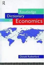 Front cover of Routledge dictionary of economics by Rutherford, Donald