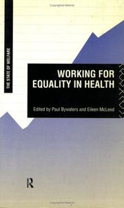 Front cover of Working for equality in health by Paul Bywaters